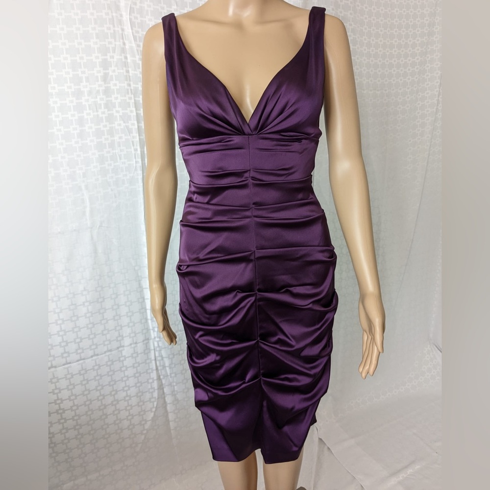 Sexy Purple Scrunched Dress